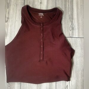 YPB Abercrombie & Fitch Brown Crop Top